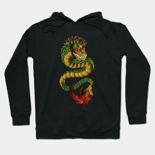 Aztec Green Dragon Hoodie